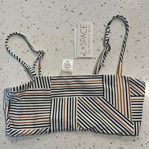 L Space Rebel Bandeau Bikini Top, Size Small NWT